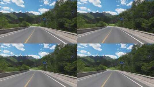 开车视角行驶在公路上高清在线视频素材下载