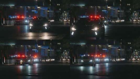 纽约道路上的警车高清在线视频素材下载