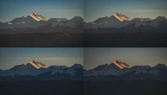6k 珠穆朗玛峰 日照金山 特写2高清在线视频素材下载