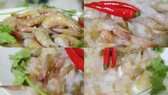 海虾海鲜美食实拍视频高清在线视频素材下载