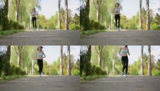 在跑步的女人高清在线视频素材下载