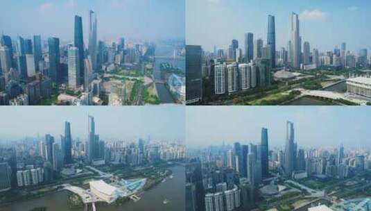 广州珠江新城航拍城市CBD高清在线视频素材下载