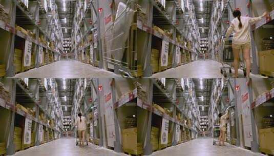 4k 仓储货架购物高清在线视频素材下载