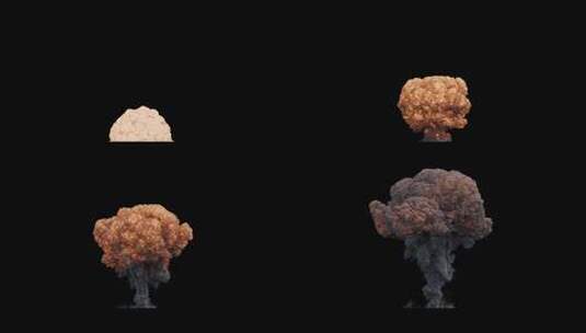 4k原子弹氢弹爆炸烟尘光效-alpha (1)高清在线视频素材下载