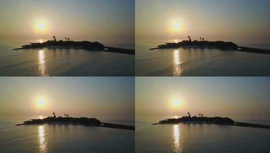 海中小岛美景高清在线视频素材下载