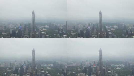 深圳市4K平安金融中心大厦云海高清在线视频素材下载