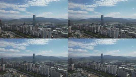 深圳河套深港科技创新合作区 保税区航拍高清在线视频素材下载