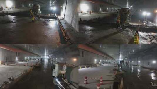 深中通道海底隧道施工人文高清在线视频素材下载