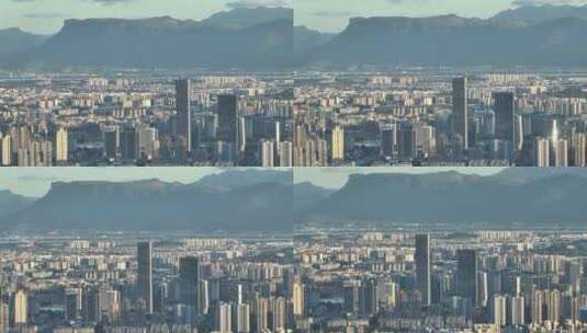 福州五虎山市中心城市高楼远眺航拍风光高清在线视频素材下载