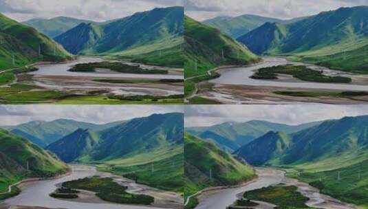 黄河流域的湿地高清在线视频素材下载