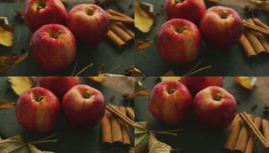 红苹果的特写镜头高清在线视频素材下载
