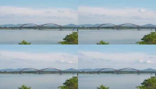 襄阳东津大桥延时摄影高清在线视频素材下载