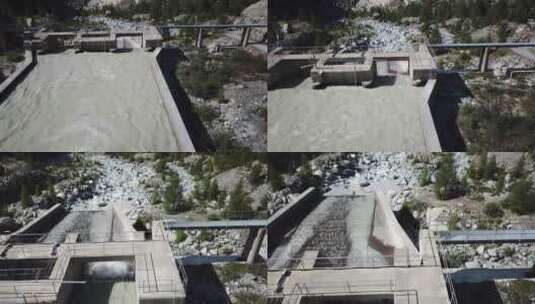 一个视图
瑞士阿尔卑斯山的渠道山河就在水利安装之前高清在线视频素材下载