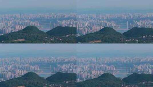 鸟瞰大重庆城市全景高清在线视频素材下载
