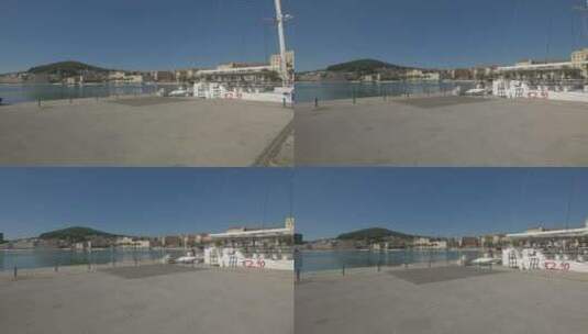 亚得里亚海和海滨长廊高清在线视频素材下载