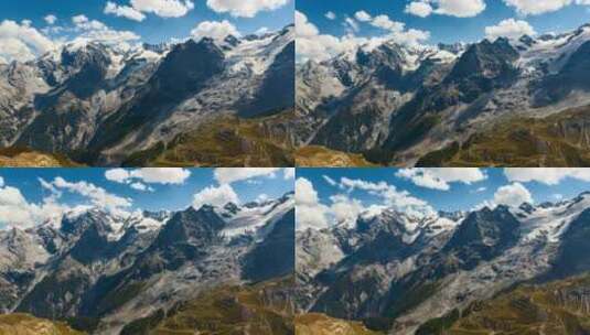阿尔卑斯山奥特勒上空云的延时高清在线视频素材下载