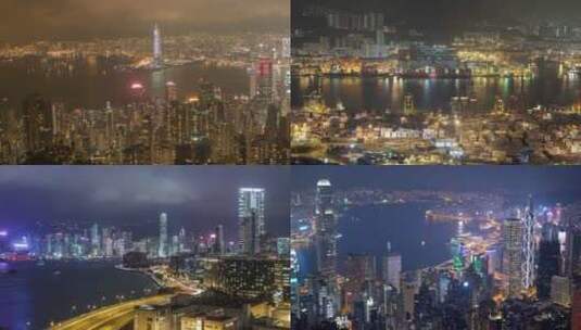 【合集】香港建筑航拍城市宣传片夜景高清在线视频素材下载