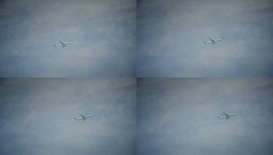 【正版素材】飞机从空中划过高清在线视频素材下载