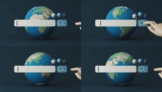旋转的地球3d动画高清在线视频素材下载