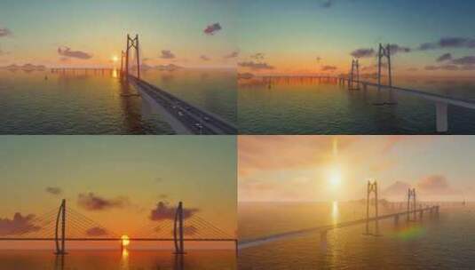 4K港珠澳大桥 跨海大桥高清在线视频素材下载