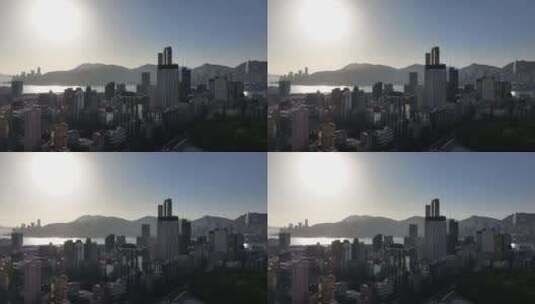 香港维多利亚港航拍高清在线视频素材下载