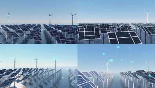 光伏太阳能生产绿色清洁能源高清在线视频素材下载