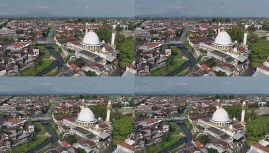 原创 印尼爪哇岛卢马姜城市航拍建筑风光高清在线视频素材下载