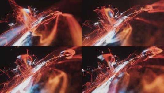 流动溶解的粒子3D渲染高清在线视频素材下载