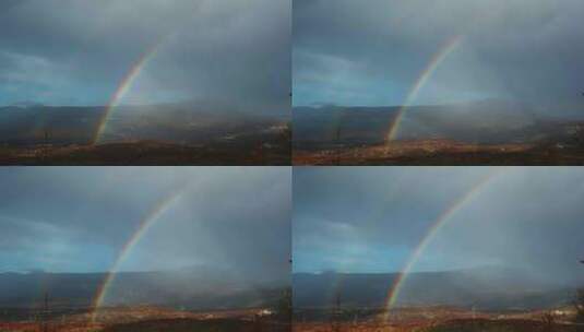 山中彩虹景观高清在线视频素材下载