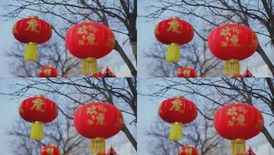 新春新年红灯笼高清在线视频素材下载