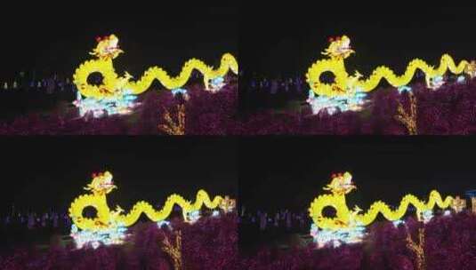 龙年春节龙形灯龙灯灯会高清在线视频素材下载