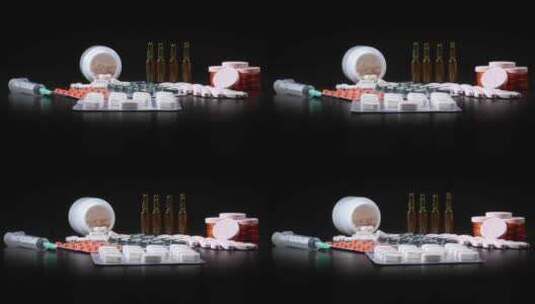 药物 胶囊 药丸 抗生素 药品高清在线视频素材下载