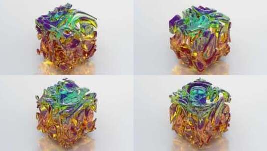 Transculent 3D Cube高清在线视频素材下载