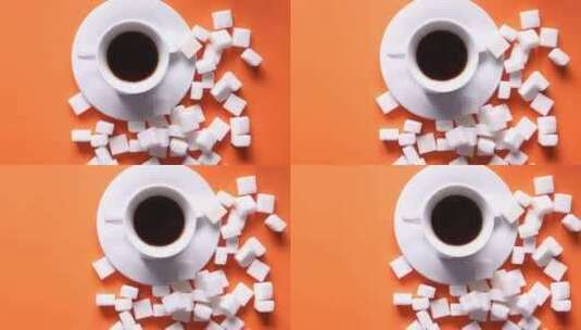 方糖和咖啡高清在线视频素材下载