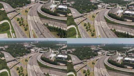 4k航拍亚特兰大高速公路高清在线视频素材下载
