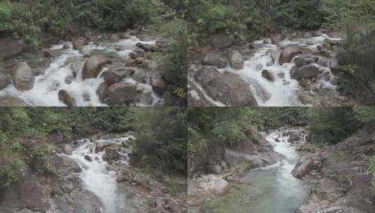 瀑布水流山泉水大自然自然风景自然风光高清在线视频素材下载