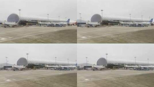 深圳飞机场跑道停机坪高清在线视频素材下载