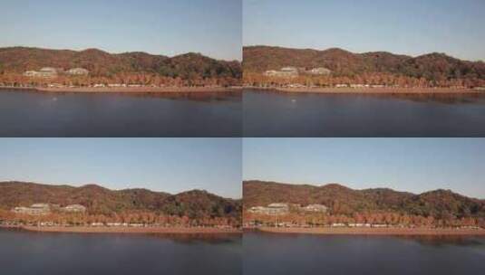 杭州西湖清晨航拍高清在线视频素材下载