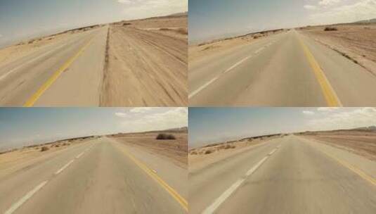 戈壁公路FPV航拍高清在线视频素材下载