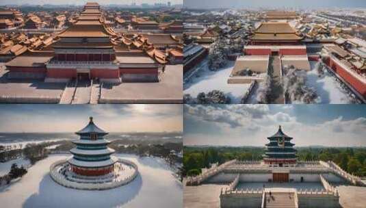 北京 历史 皇城 北京故宫 古代高清在线视频素材下载