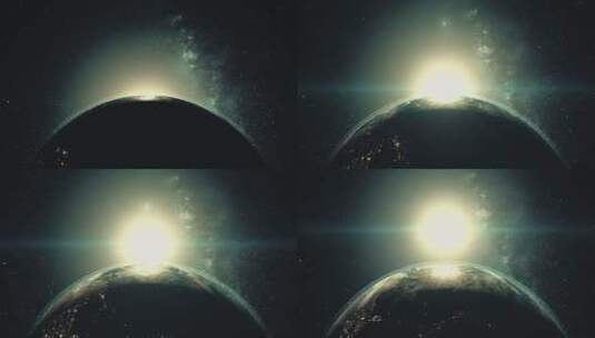 计算机图旋转行星地球绕太阳运行高清在线视频素材下载