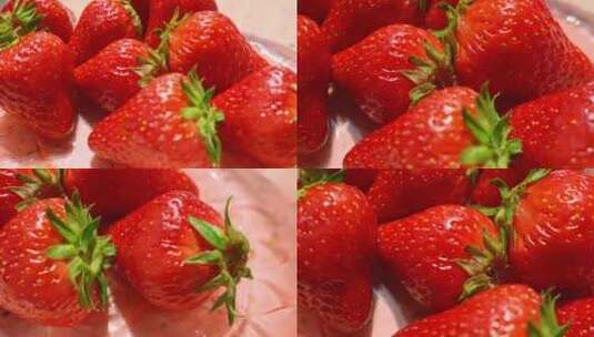草莓水果4K视频素材高清在线视频素材下载