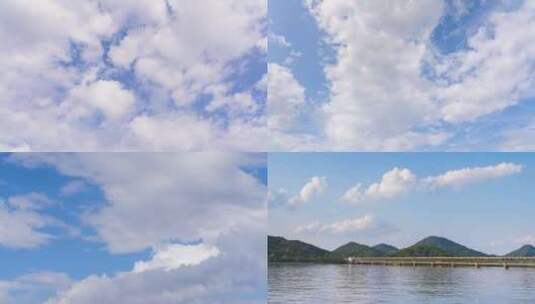 【合集】夏天蓝天白云天空空镜延时高清在线视频素材下载