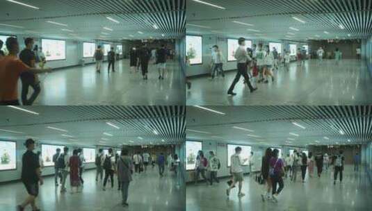 原创上海地铁站人流延时4K-8高清在线视频素材下载