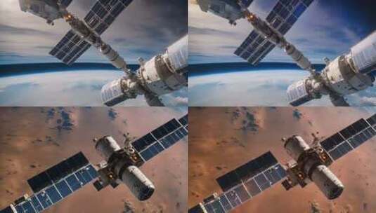 空间站地球月球火星高清在线视频素材下载