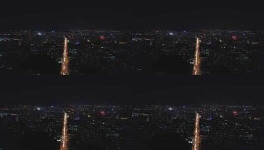 安徽合肥城市夜景交通灯光航拍高清在线视频素材下载
