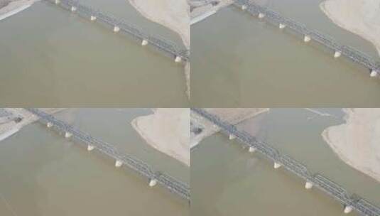 航拍吉林省四平市双辽市铁路桥文化遗址高清在线视频素材下载