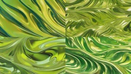 绿色抽象艺术视觉创意色彩水墨艺术抽象流动高清在线视频素材下载