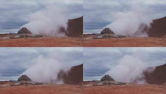 火山丘，热，火山土，烟高清在线视频素材下载