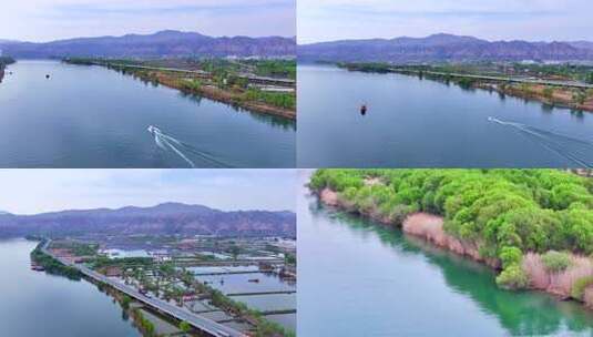 【4K】临夏永靖蓝色黄河高清在线视频素材下载